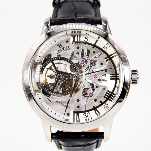 OBLVLO Mens Skeleton Automatic Watch
