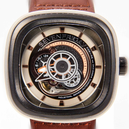 SevenFriday automatic mechanical wristwatch 1970s style