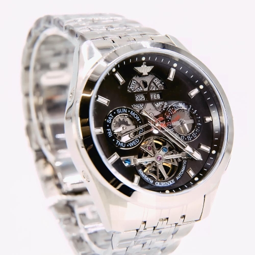 OUPINKE 3251 Mechanical Wristwatch with Black Dial - Analogue Image Shop